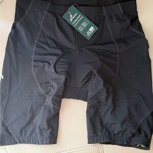 Spongelle Men's Black Athletic Cycling Shorts with Padded Chamois